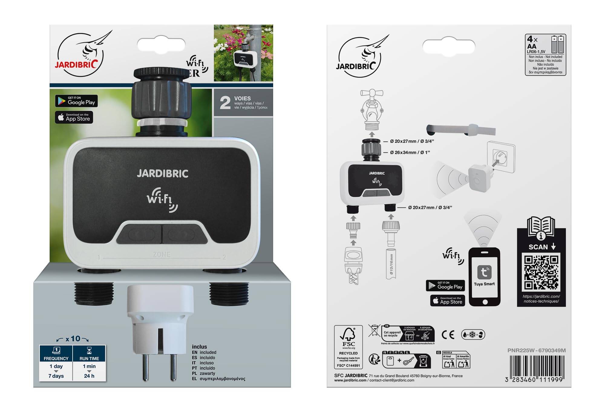 Jardibric - Jardibric - Programmateur d’Arrosage WiFi 2 Voies - Application Tuya Smart - Compatible Google et Alexa - IP54 - Image 7
