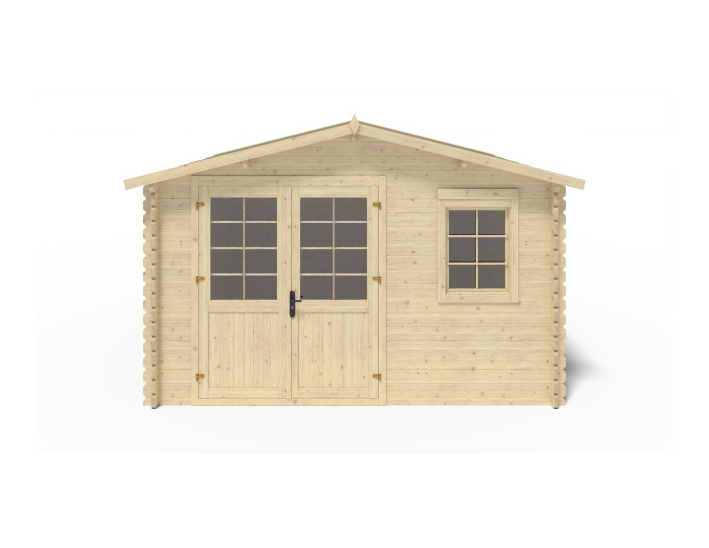 Altanka - Abri de jardin en bois - 4x4 m + terrasse avec balustrade et avant-toit en bois - 24 m2 - DOM611+DOM617+DOM545+POD04 - ALTANKA - Image 6