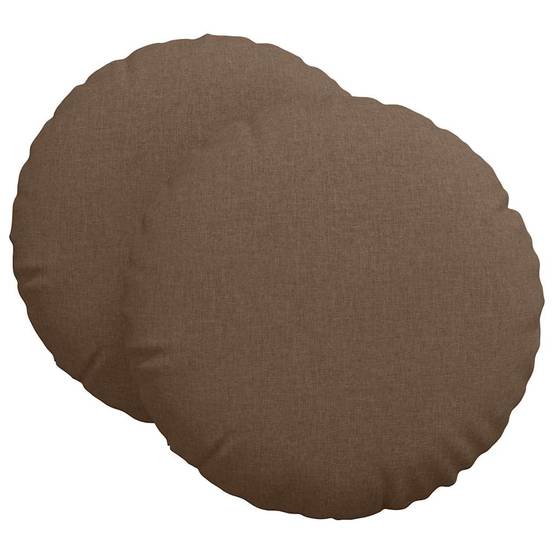 Coussins de Siège Ronds (Lot de 2) en Tissu Durable avec Housses Lavables pour Déco Intérieure Marron Ø80 cm – ComfortXL Outdoor Living - Image 2