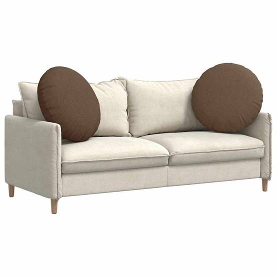 Coussins de Siège Ronds (Lot de 2) en Tissu Durable avec Housses Lavables pour Déco Intérieure Marron Ø80 cm – ComfortXL Outdoor Living - Image 3