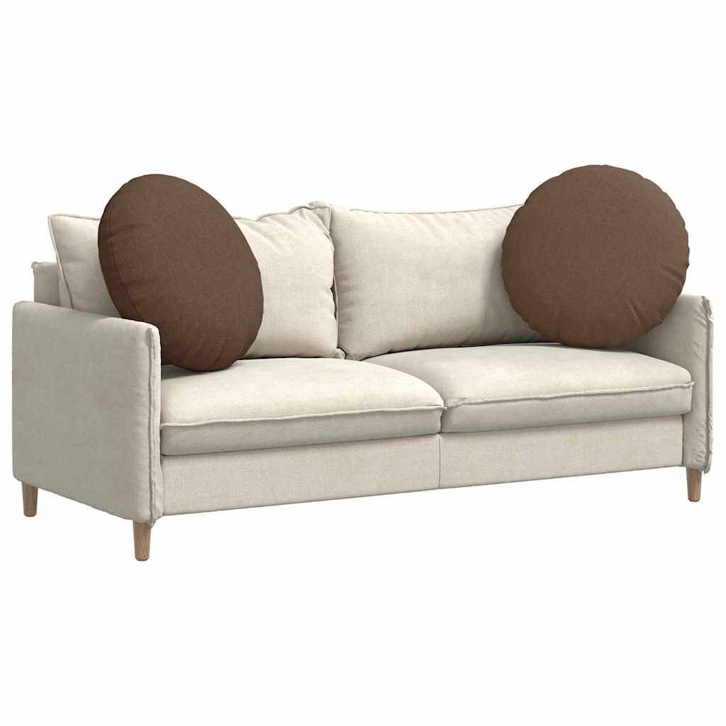Coussins de Siège Ronds (Lot de 2) en Tissu Durable avec Housses Lavables pour Déco Intérieure Marron Ø80 cm – ComfortXL Outdoor Living - Image 3