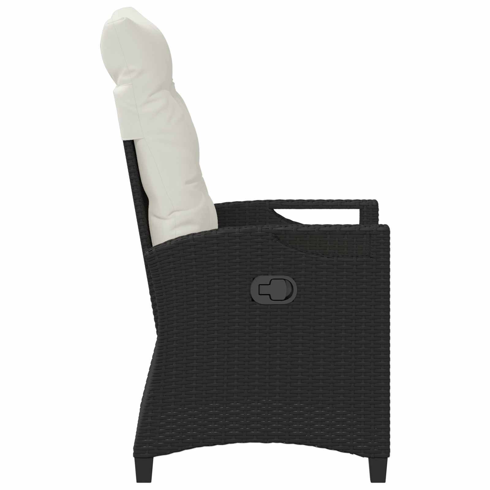 PANGIVO - Chaise de jardin inclinable polyrotin noir et crème 56 x 60 x 112 cm - PANGIVO - Image 6