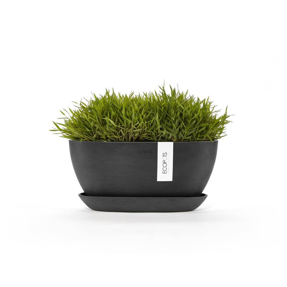Ecopots - Pot Ovale Sofia 30 + Soucoupe - 30 x 13 x H. 13,9 cm - 2,7 L ECOPOTS - Image 1