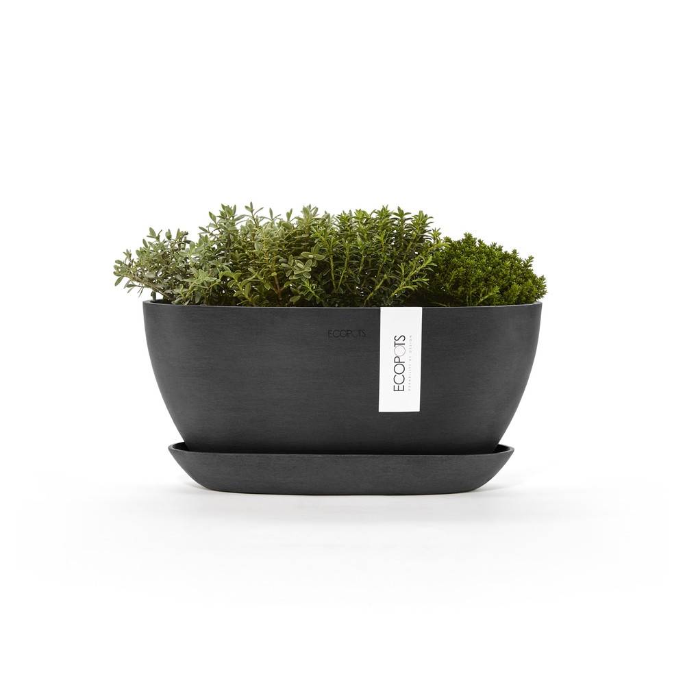 Ecopots - Pot Ovale Sofia 30 + Soucoupe - 30 x 13 x H. 13,9 cm - 2,7 L ECOPOTS - Image 2