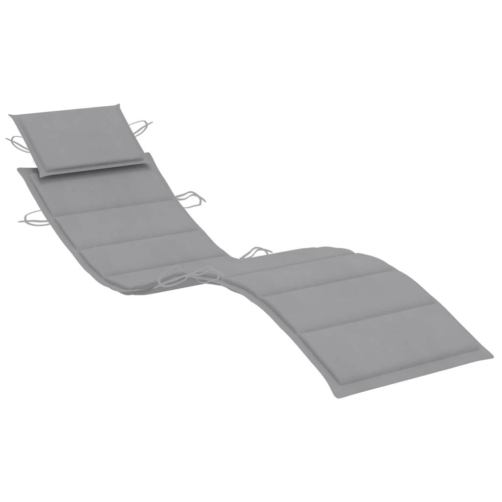 Helloshop26 - Transat chaise longue bain de soleil lit de jardin terrasse meuble d'extérieur à bascule avec coussin bois de teck solide - Image 5