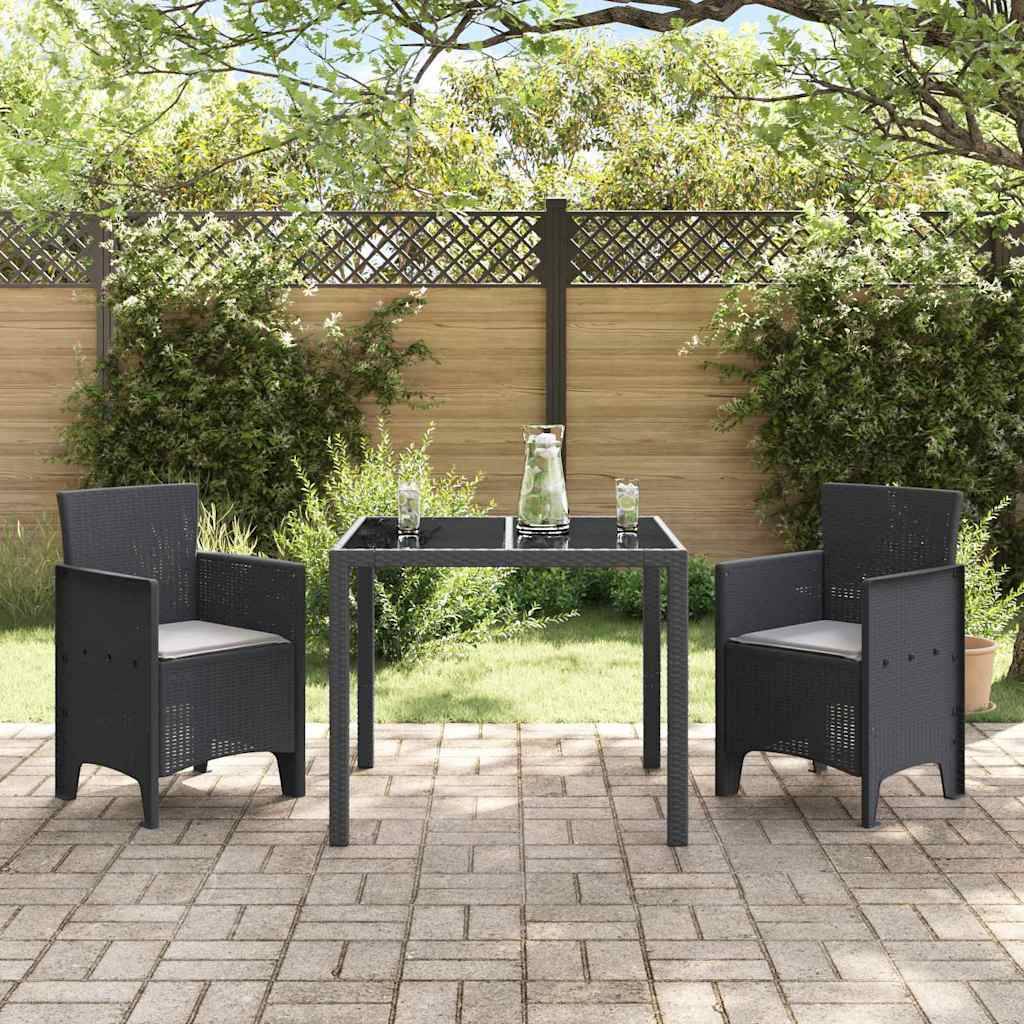 Lot De 2 Chaises De Jardin - Fauteuils De Jardin Anthracite 53 x 49 x 85 cm PP - Image 3