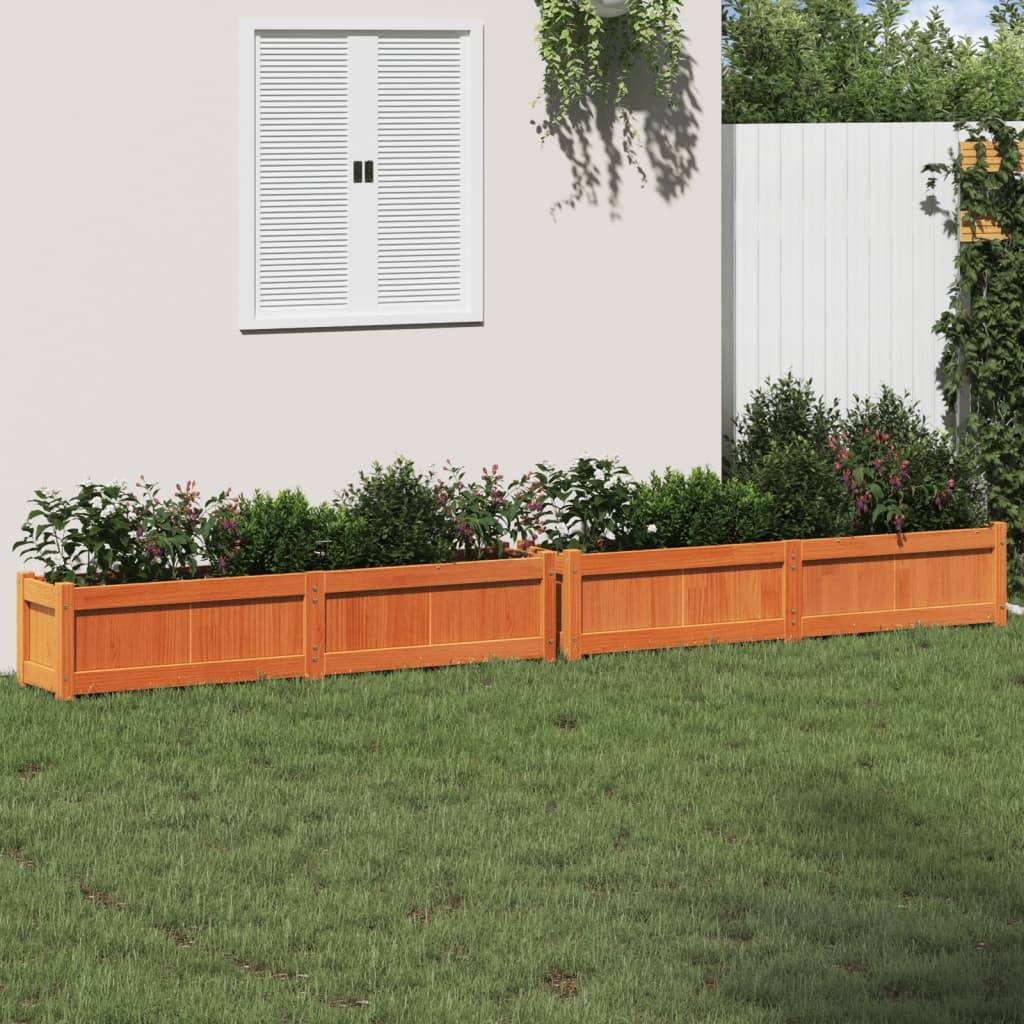 Maison Chic - 2 pcs Jardinière | Pot de fleurs | Cache-pot | Bac à fleurss cire marron bois de pin massif - Image 2