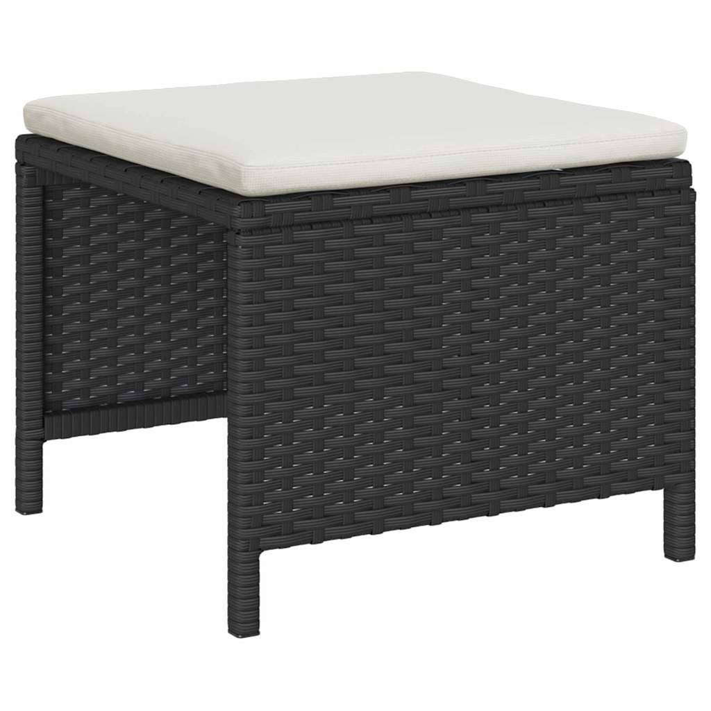 Vidaxl - Ensemble de canapé de jardin 6 pcs Noir et Crème polyrotin vidaXL 4104699 - Image 7