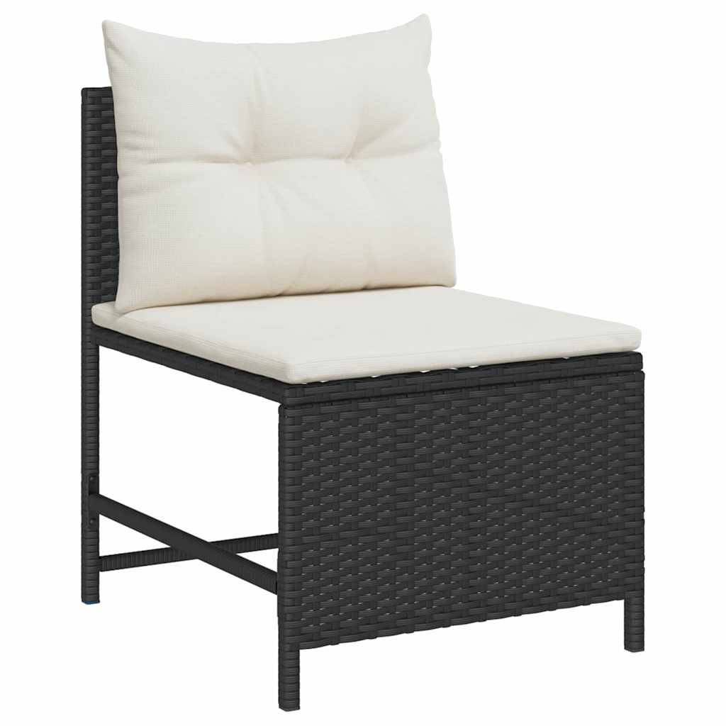 Vidaxl - Ensemble de canapé de jardin 6 pcs Noir et Crème polyrotin vidaXL 4104699 - Image 6