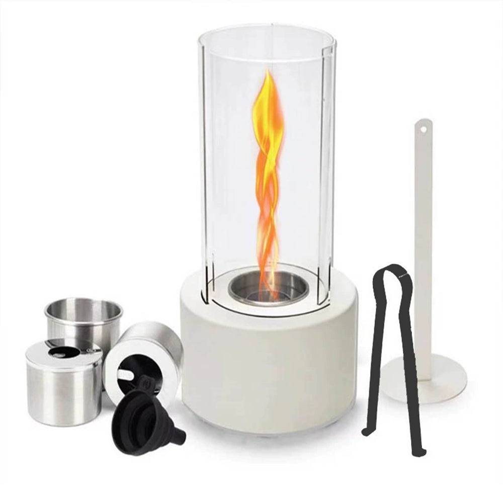 Cheminée de table portable, brasero sans fumée, pour intérieur et extérieur, décoration d'intérieur pour Halloween et Noël, Blanc-Lytech - Image 1