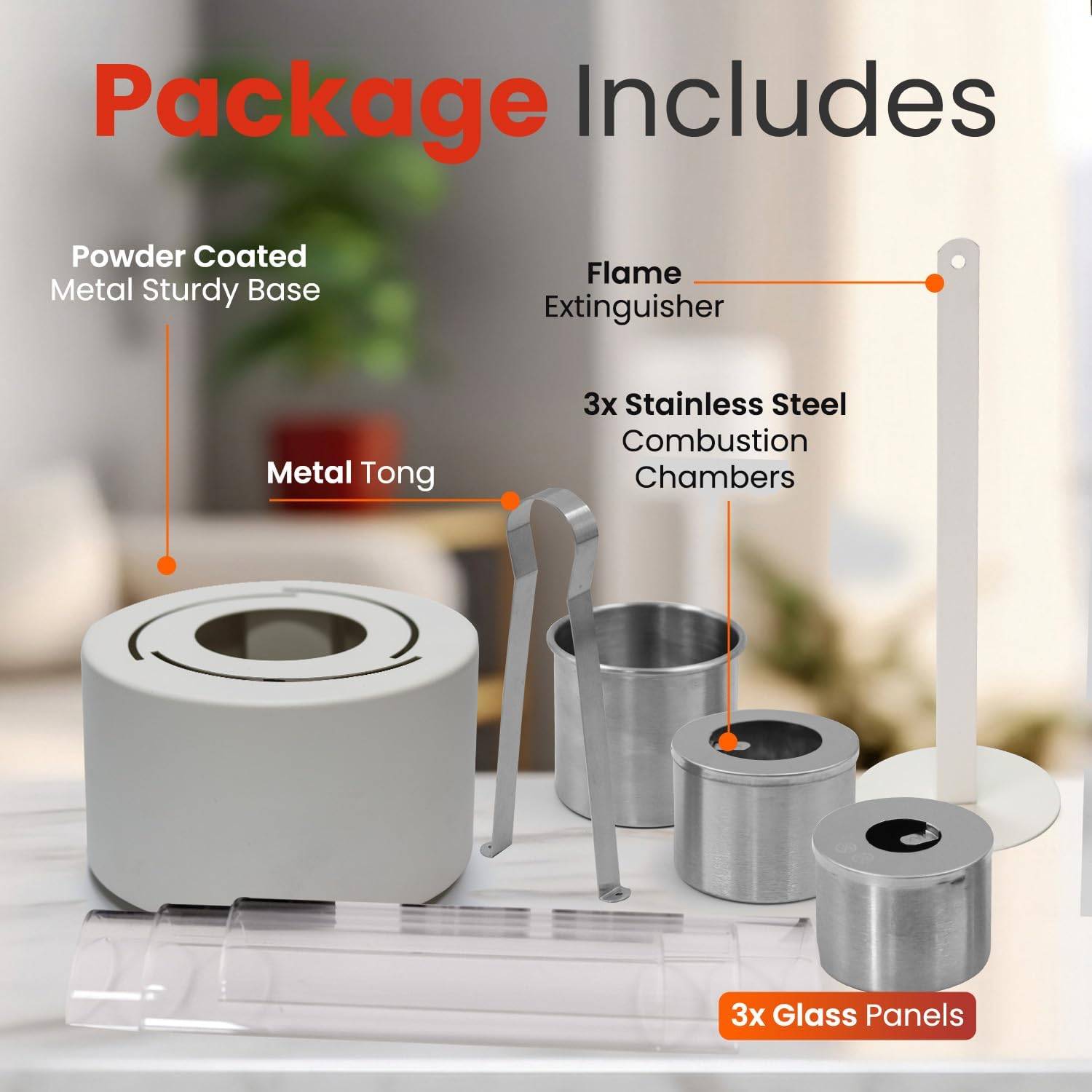 Cheminée de table portable, brasero sans fumée, pour intérieur et extérieur, décoration d'intérieur pour Halloween et Noël, Blanc-Lytech - Image 5