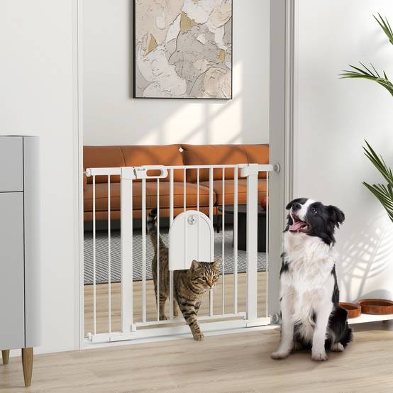 Barrière de sécurité escalier et porte pour chien, protection pour animal, acier - Image 3