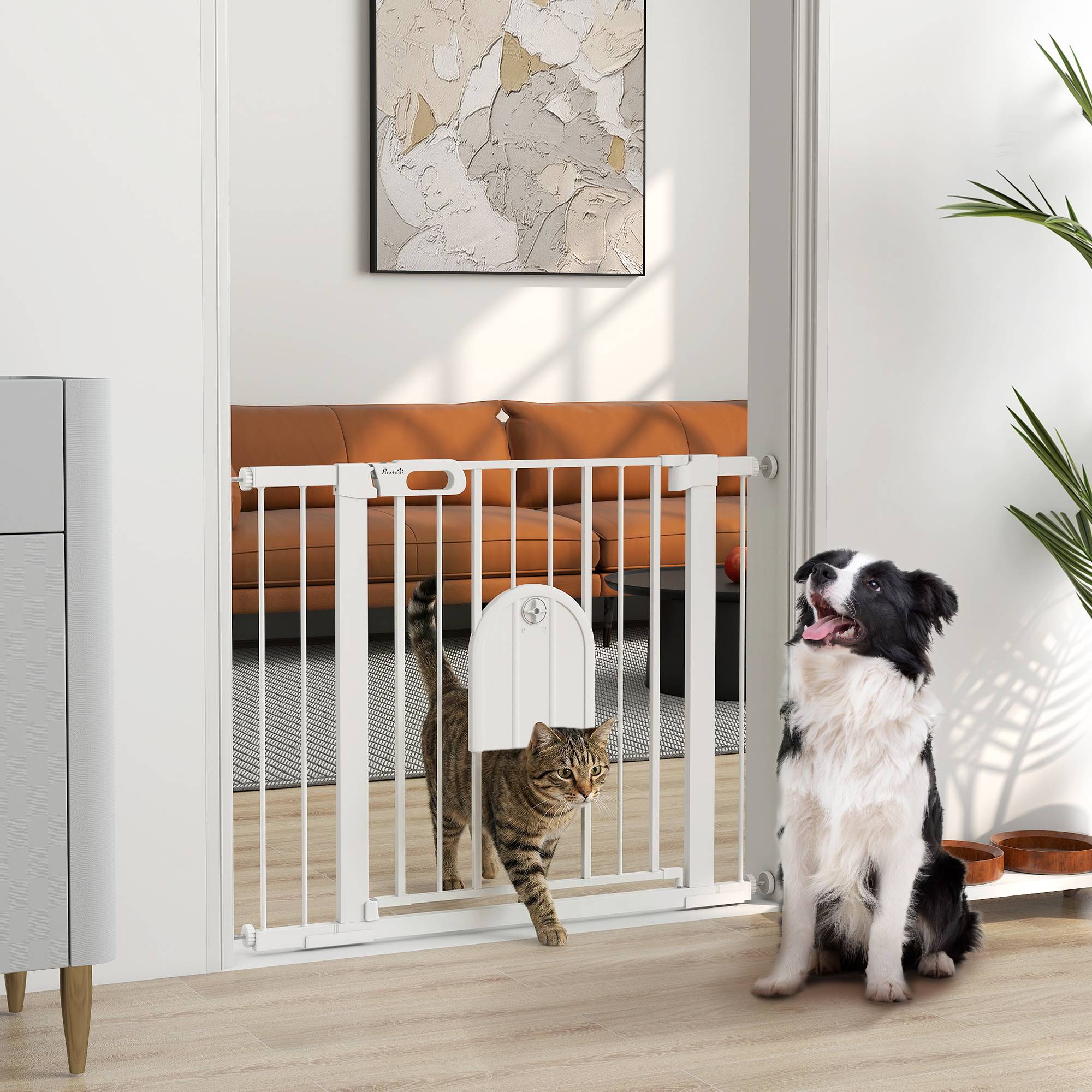 Barrière de sécurité escalier et porte pour chien, protection pour animal, acier - Image 3