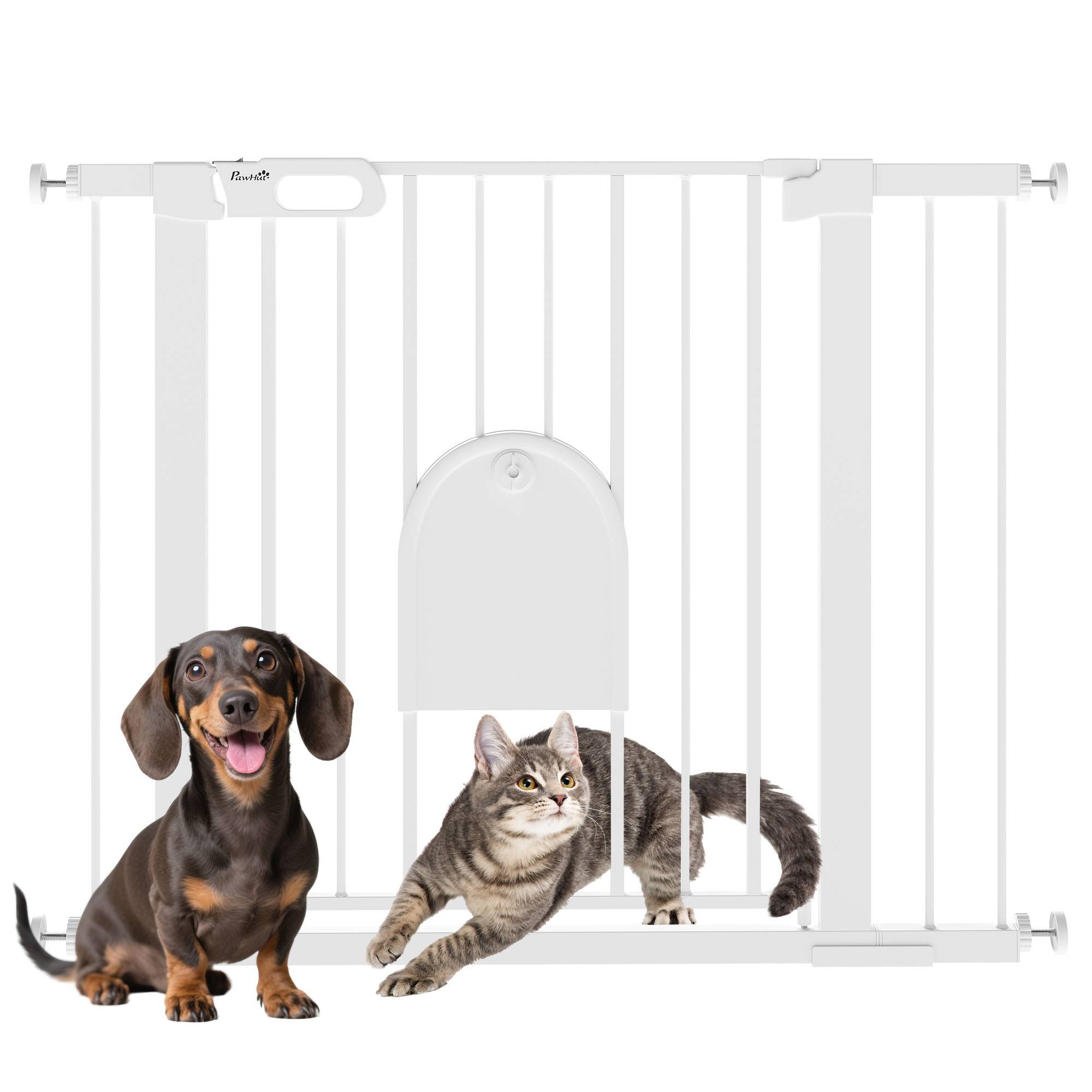 Barrière de sécurité escalier et porte pour chien, protection pour animal, acier - Image 1