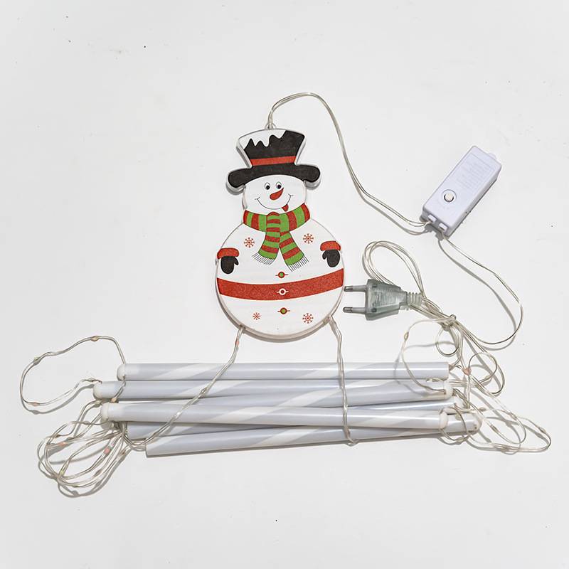 Lumière d'échelle de décoration d'arbre de noël, norme européenne, lumière chaude, bonhomme de neige, 3 mètres, 228 lumières - Image 1