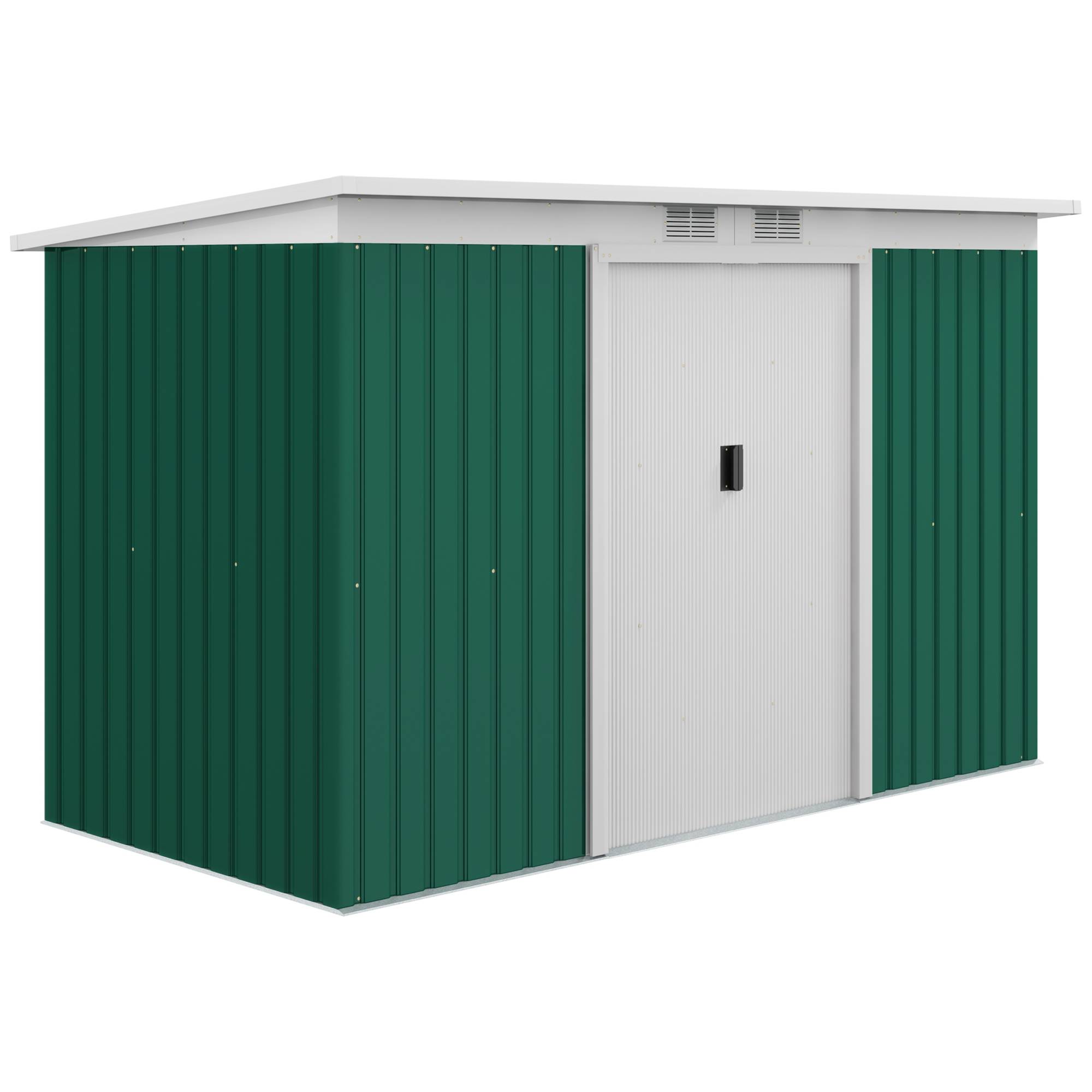 PANGIVO - Abri de jardin acier vert foncé 280 x 130 x 172 cm - PANGIVO - Image 1