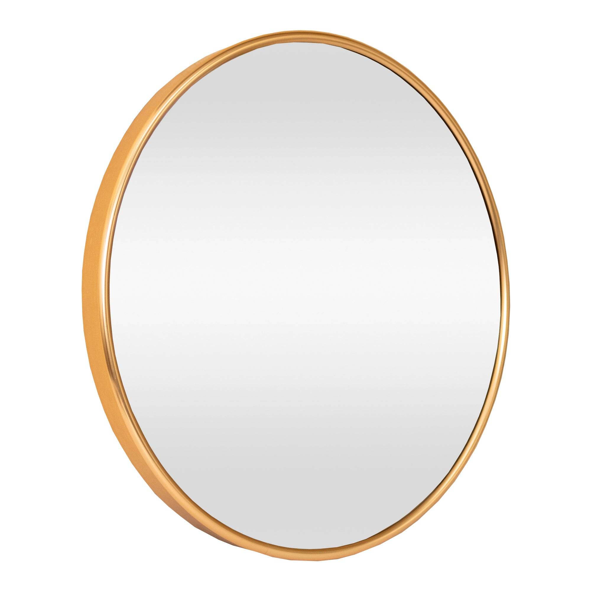 Miroir mural rond 40 cm doré - Image 1