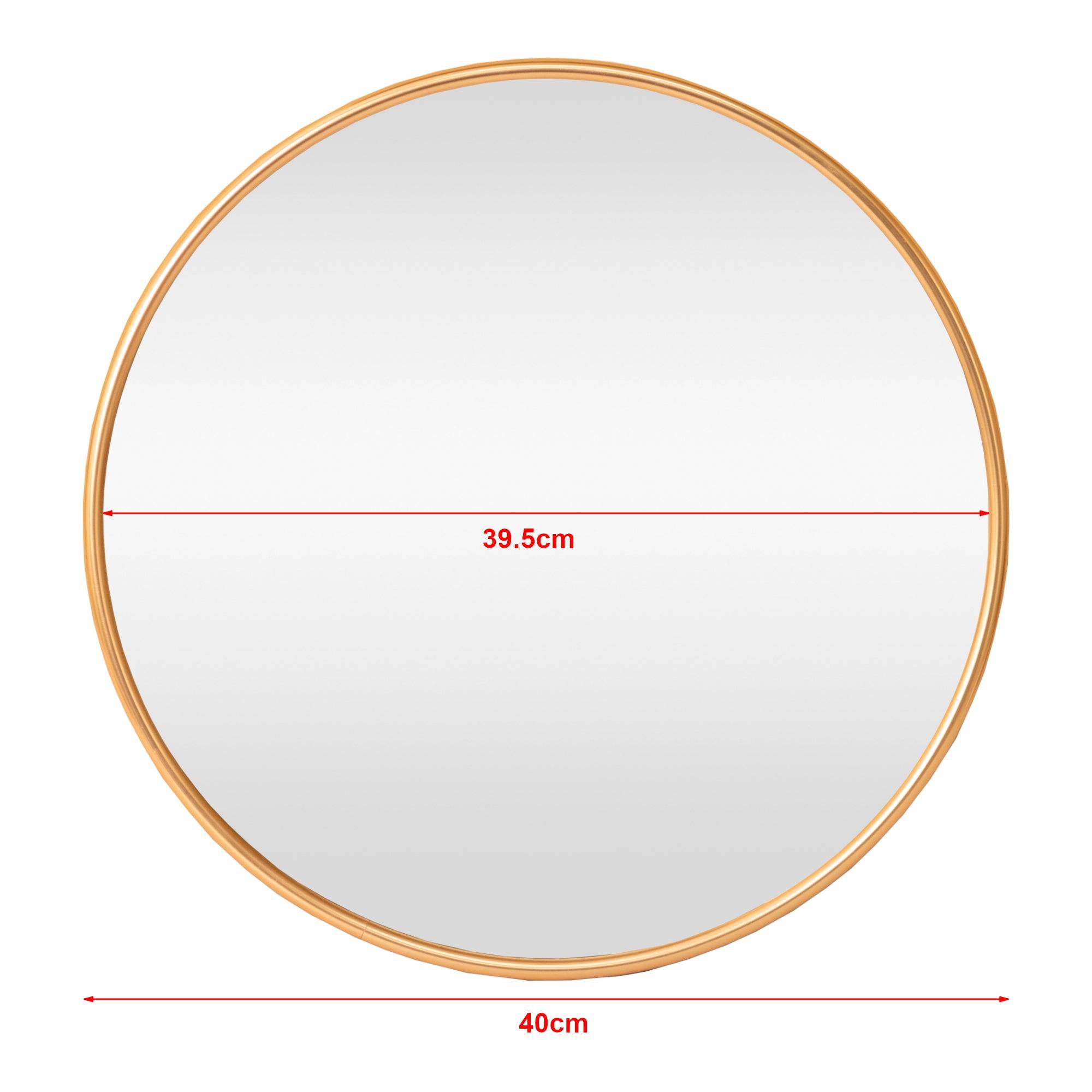 Miroir mural rond 40 cm doré - Image 3
