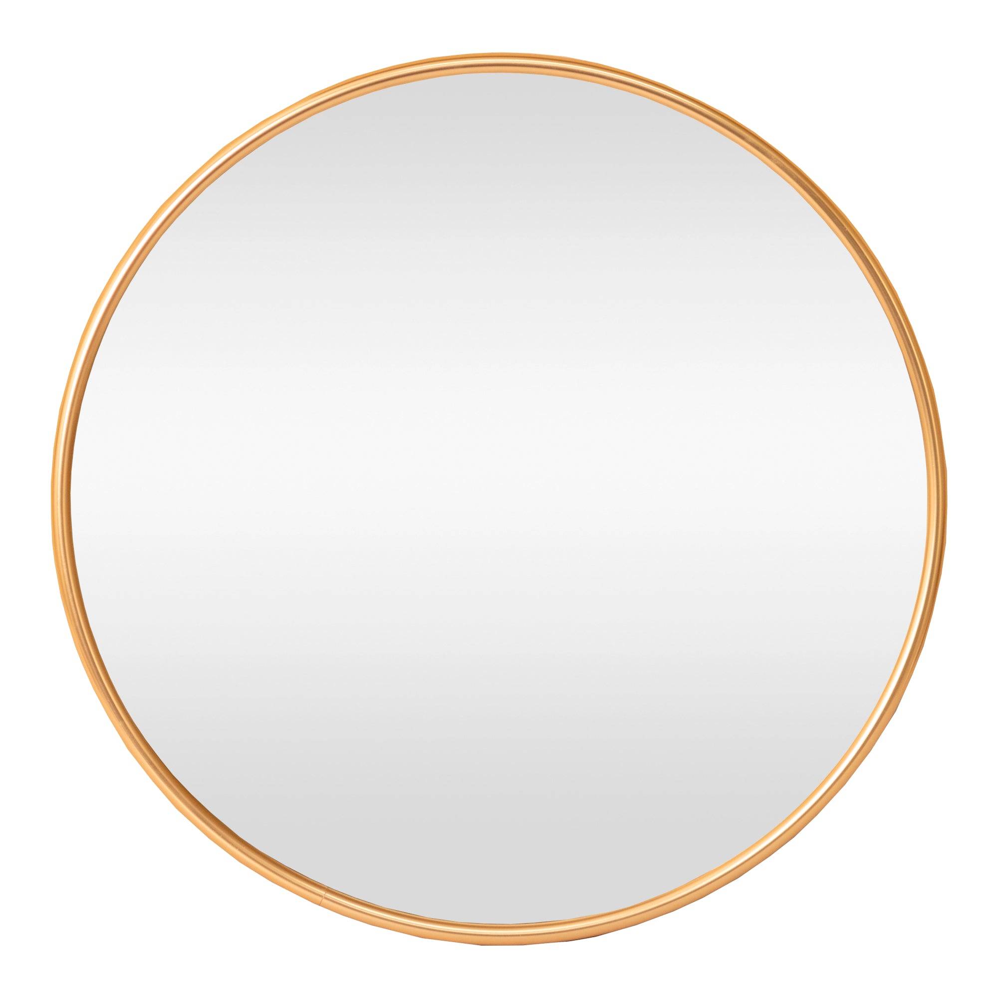 Miroir mural rond 40 cm doré - Image 2