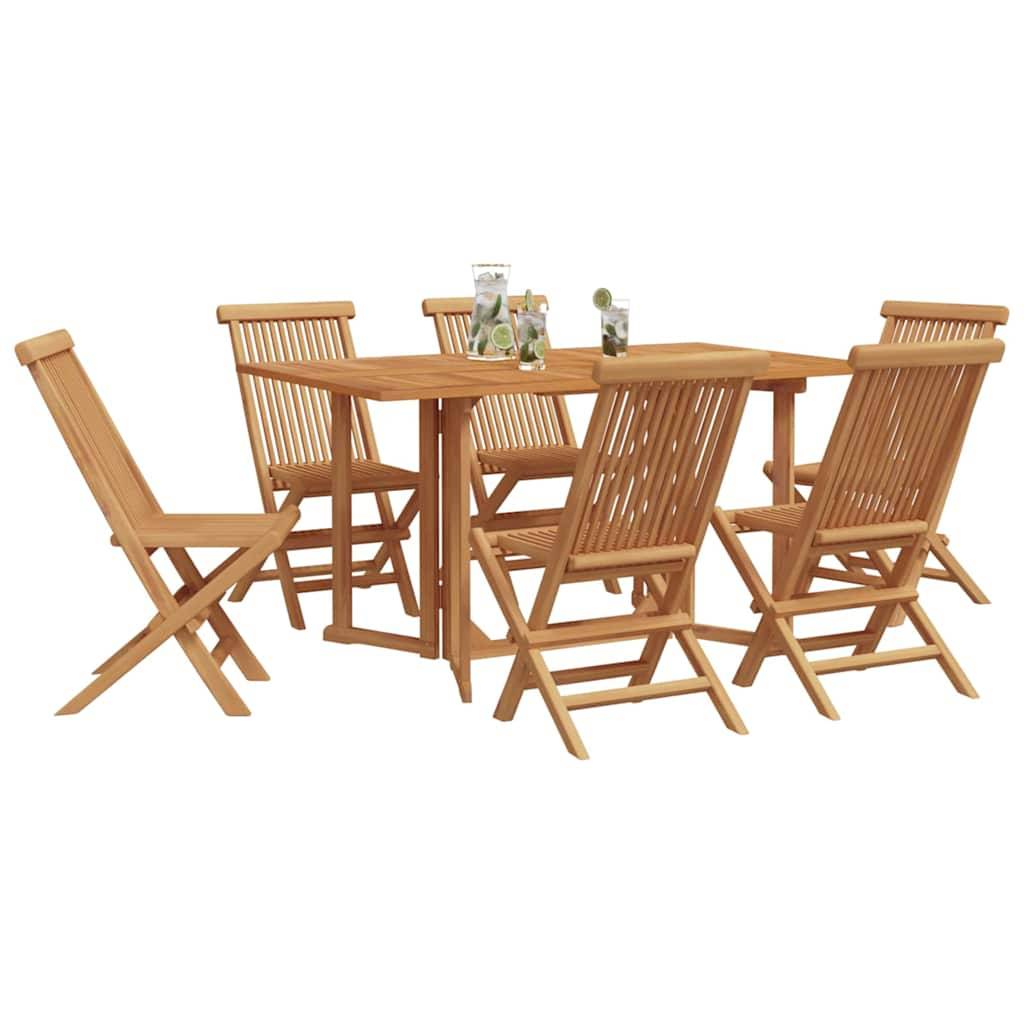 Ensemble de jardin bois de teck marron 150 x 90 x 75 cm - PANGIVO - Image 3