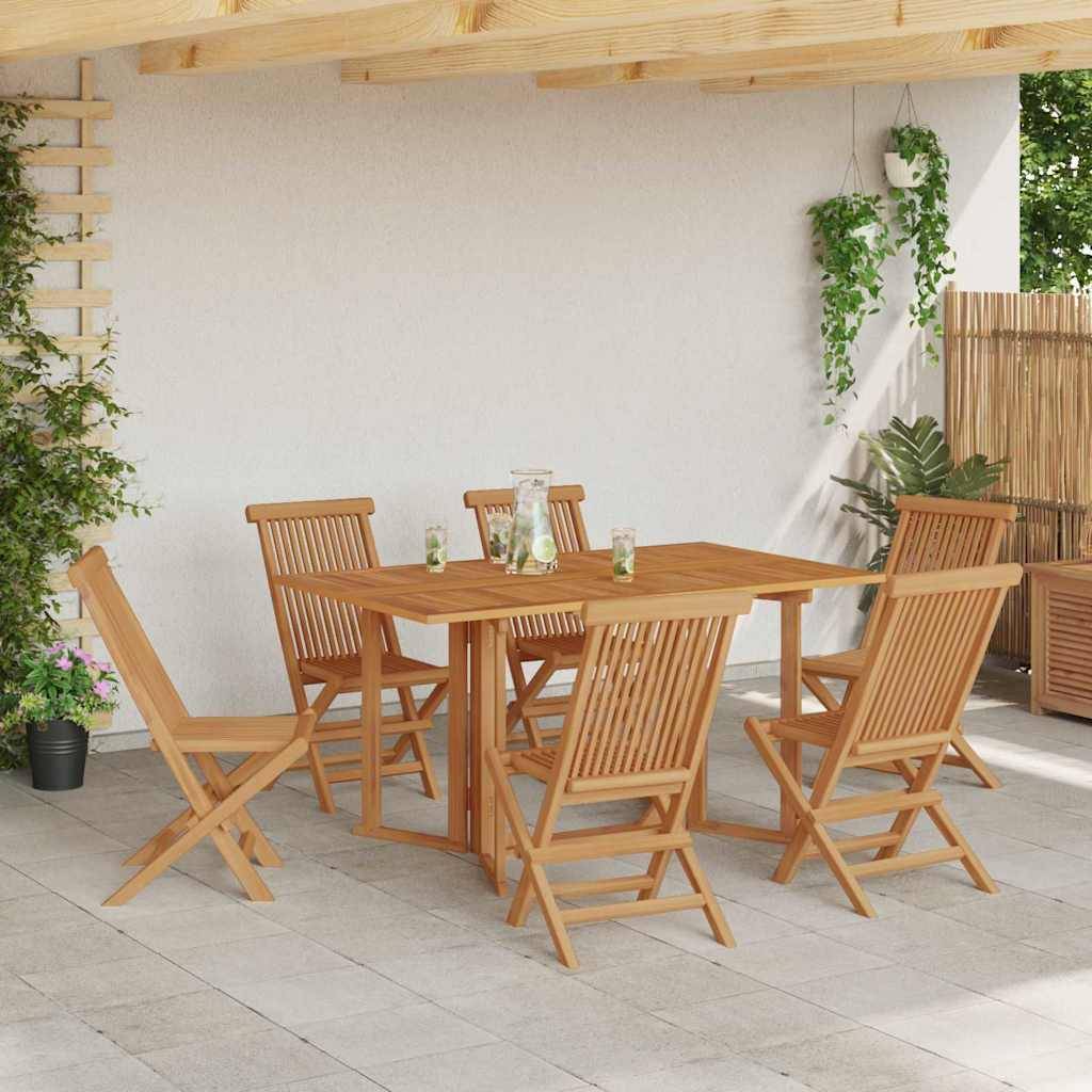 Ensemble de jardin bois de teck marron 150 x 90 x 75 cm - PANGIVO