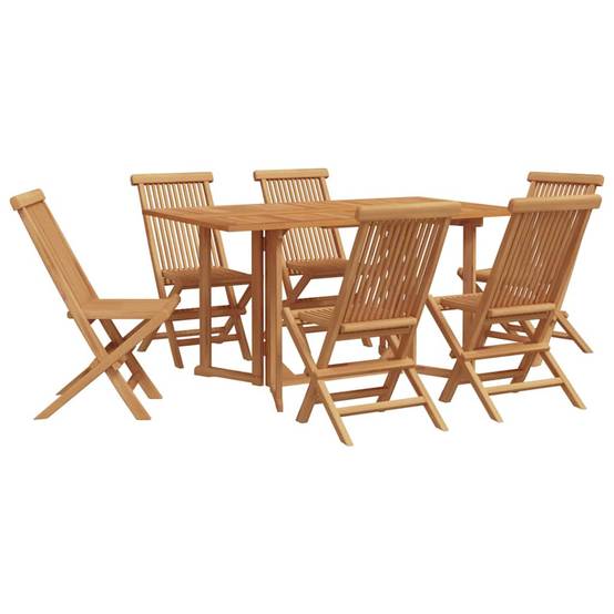 Ensemble de jardin bois de teck marron 150 x 90 x 75 cm - PANGIVO - Image 2