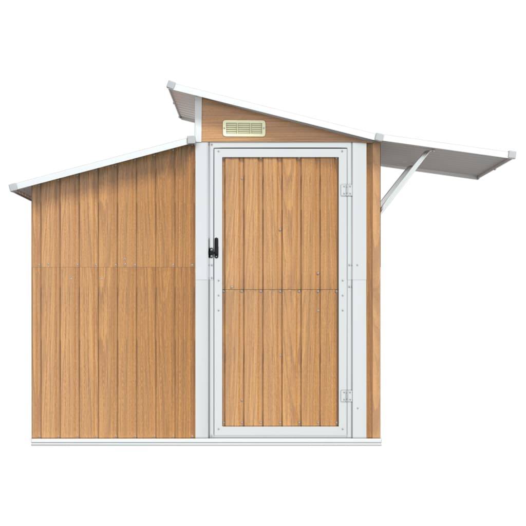 Vidaxl - Abri de jardin Marron 270x130x208,5 cm Métal galvanisé vidaXL 316245 - Image 4