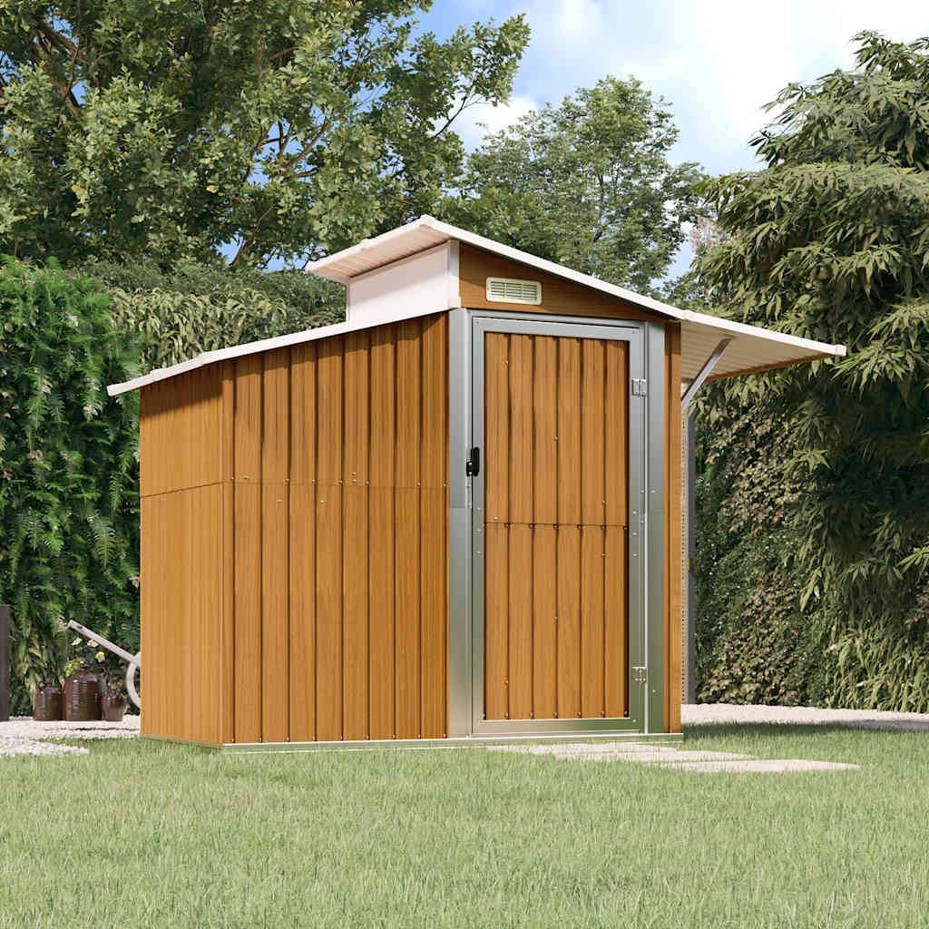 Vidaxl - Abri de jardin Marron 270x130x208,5 cm Métal galvanisé vidaXL 316245 - Image 1