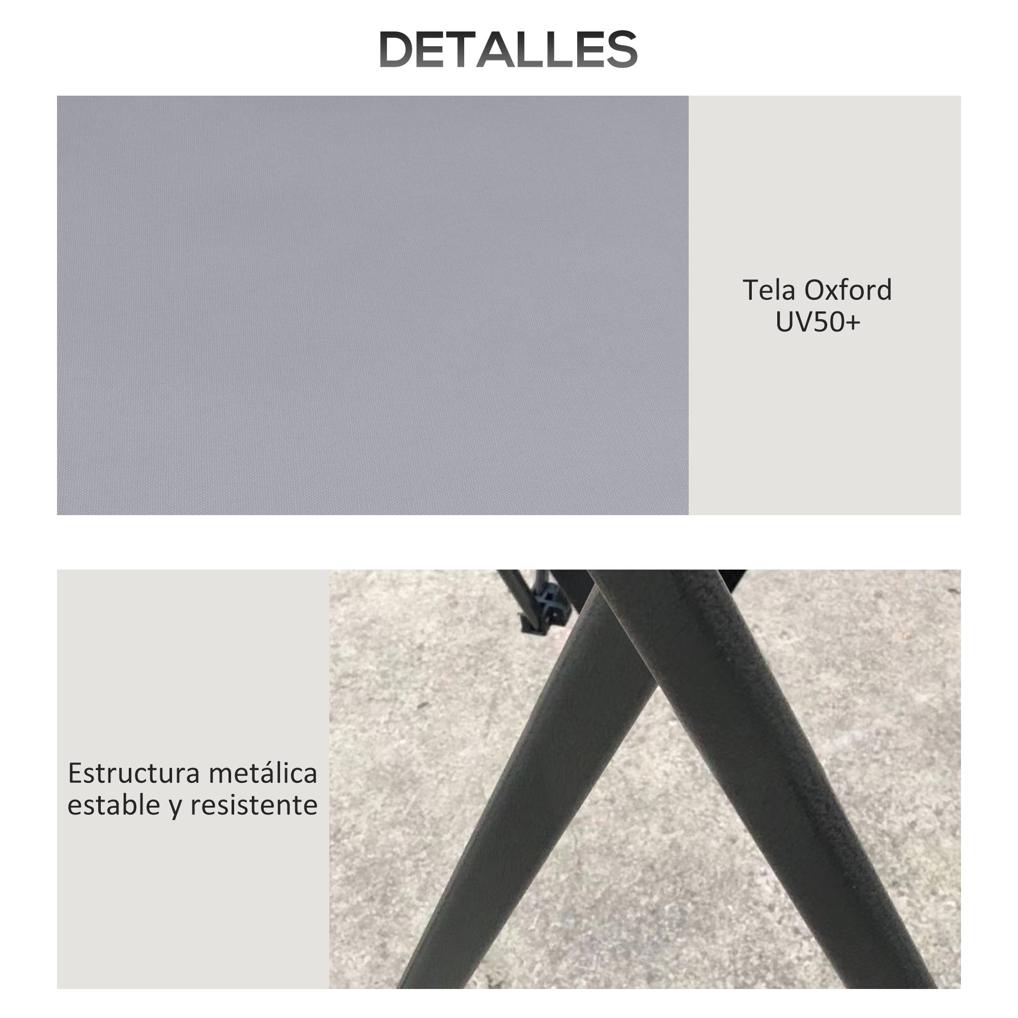 ComfortXL - Tonnelle pliante métal polyester pour jardin double toit moustiquaires 392 cm gris - ComfortXL Outdoor Living - Image 10