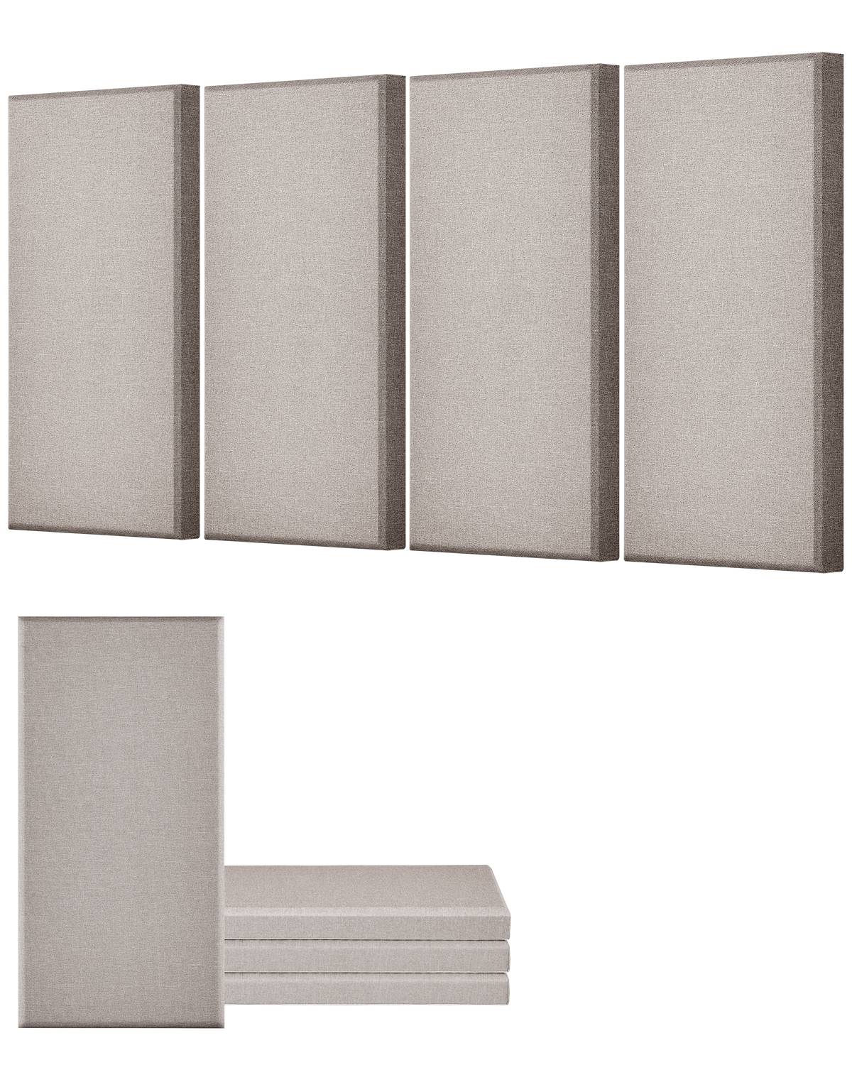 Vevor - VEVOR Panneaux acoustiques autocollants, lot de 4, fibre de verre 60x30x5 cm, NRC 0,95, adhésif 3M, couleur camel. - Image 1