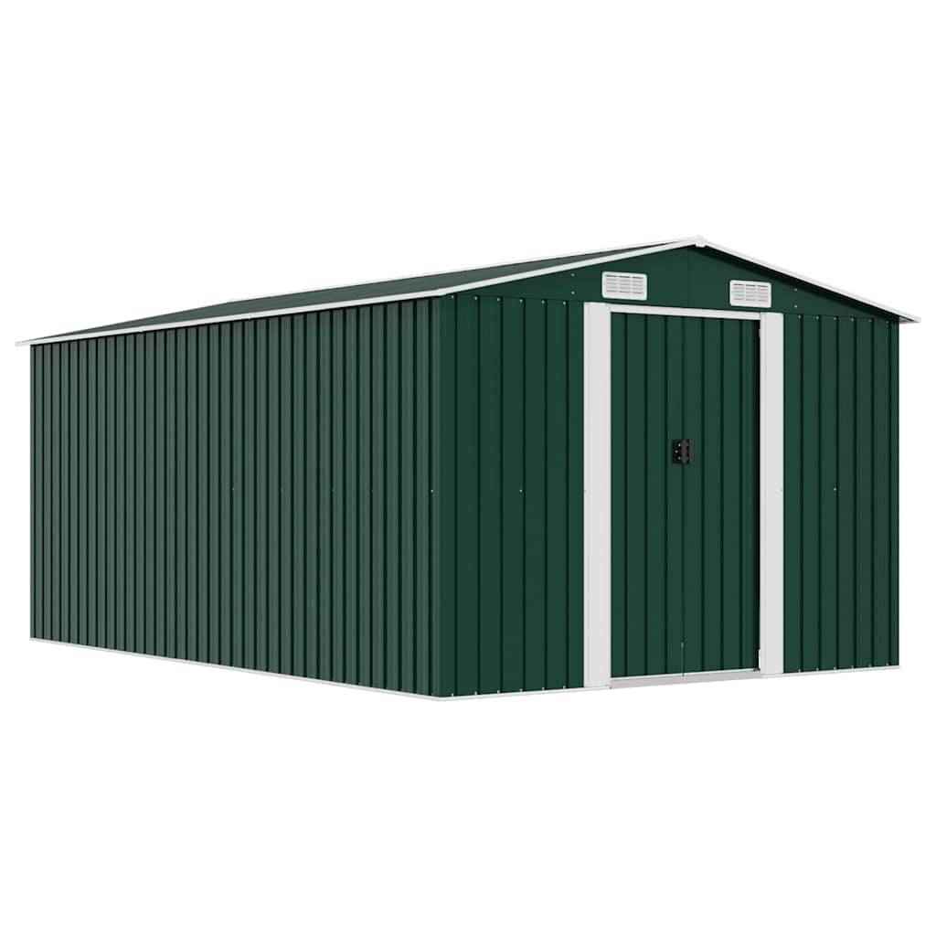 Abri de jardin acier galvanisé vert 257 x 392 x 181 cm - PANGIVO - Image 1