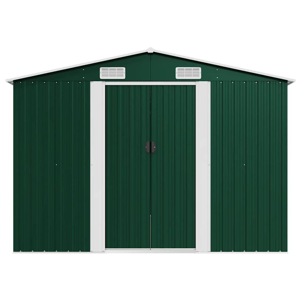 Abri de jardin acier galvanisé vert 257 x 392 x 181 cm - PANGIVO - Image 5