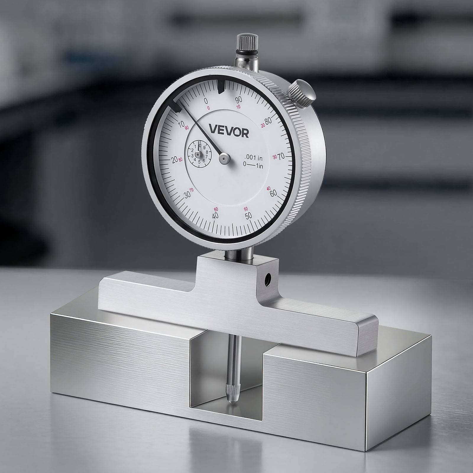 Vevor - VEVOR Micromètre de profondeur 0-22 pouces, résolution 0,001 pouce, bâti métal et tiges inox, coffret avec 6 tiges et 4 enclumes. - Image 8