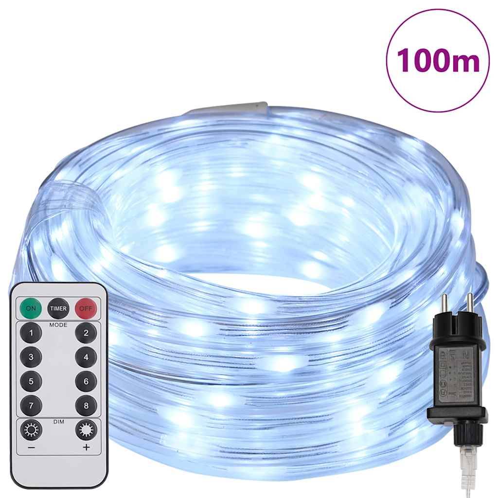 Guirlande Lumineuse Corde 100m 2400 LED PVC Intérieur Extérieur Blanc Froid – ComfortXL Outdoor Living - Image 3