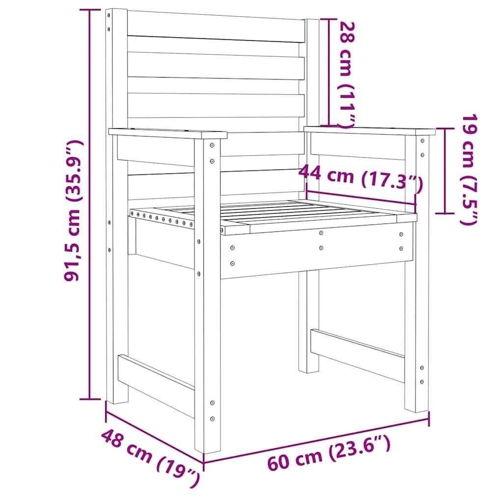 Prolenta Premium - Chaises de jardin bois blanc 60 x 48 x 91 cm - Prolenta premium p3126.6 - Image 8