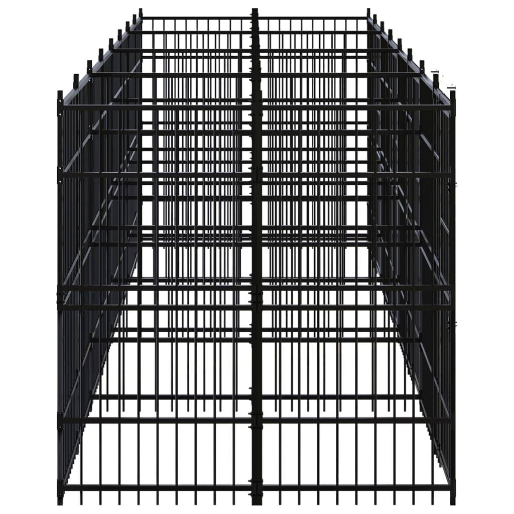 Vidaxl - Chenil d'extérieur pour chiens Acier 14,75 m² vidaXL 3098012 - Image 4