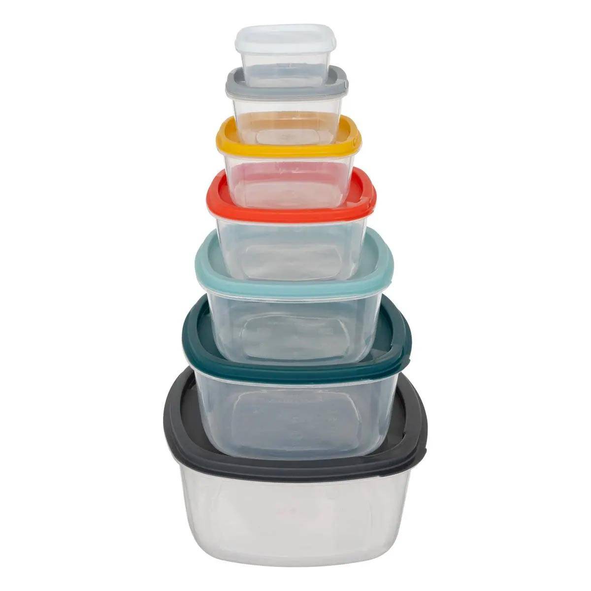Lot de 7 Boîtes de Conservation "Colours" 22cm Multicolore - Image 1