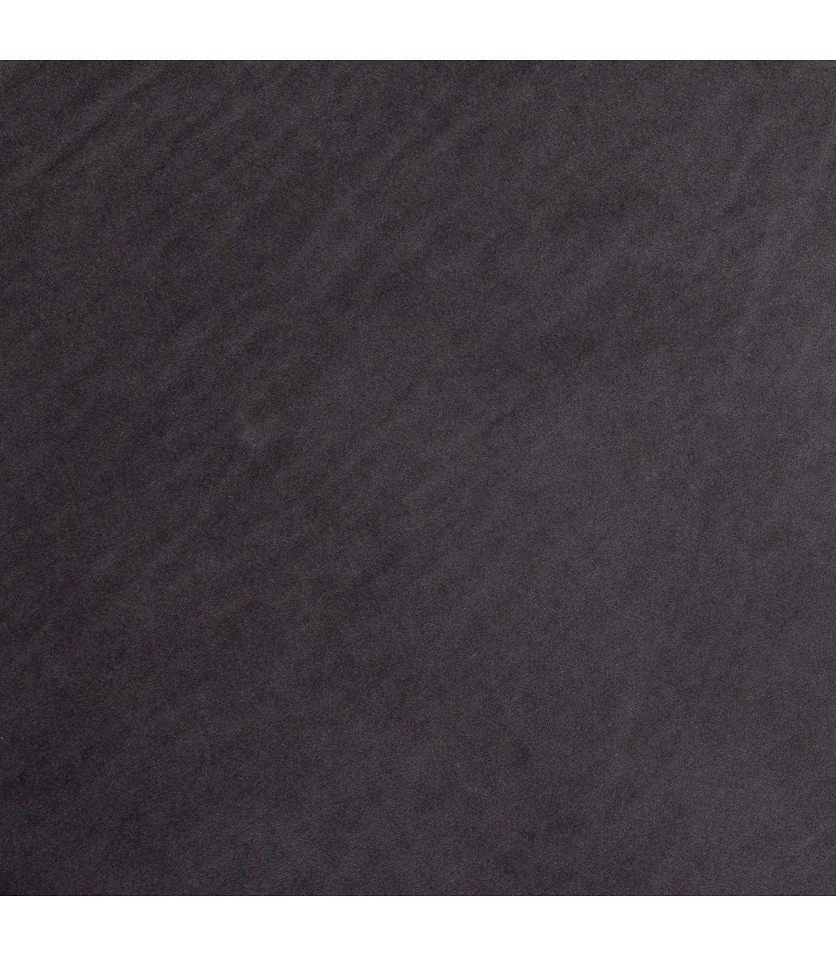 Tabouret en Velours Gris et Pieds en Métal - Image 3