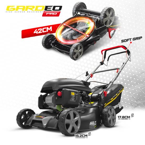 Gardeo Pro - Tondeuse thermique autotractée 144.3cc - 42cm livrée avec 2 lames + mulching - Gardeo Pro - Image 4