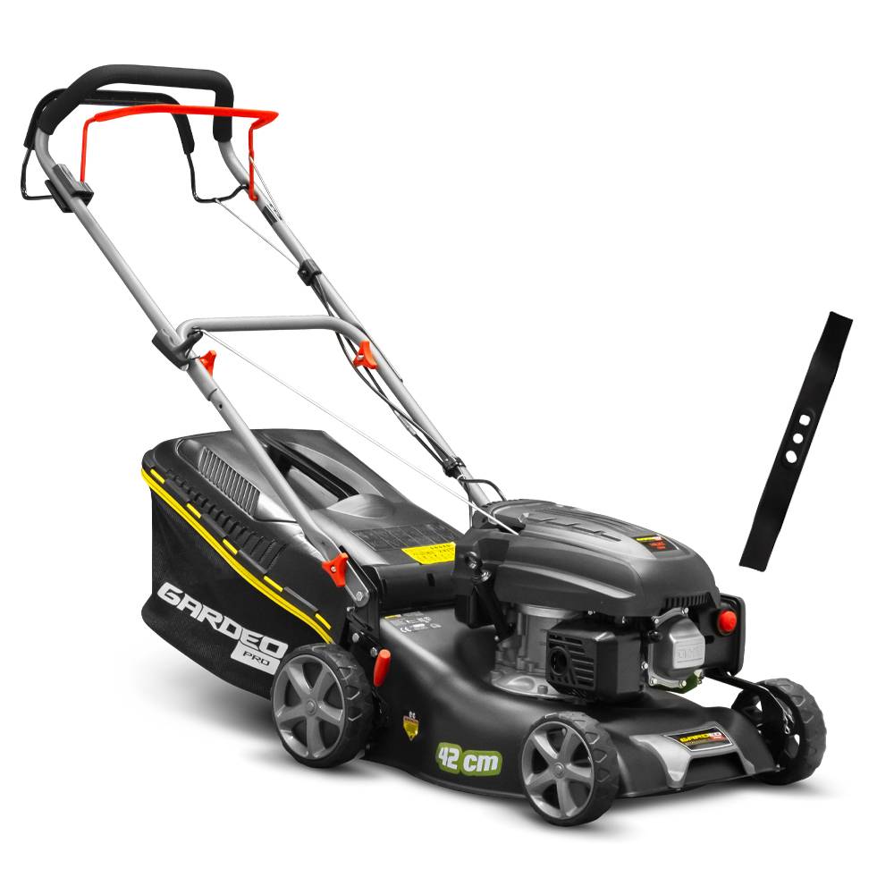 Gardeo Pro - Tondeuse thermique autotractée 144.3cc - 42cm livrée avec 2 lames + mulching - Gardeo Pro