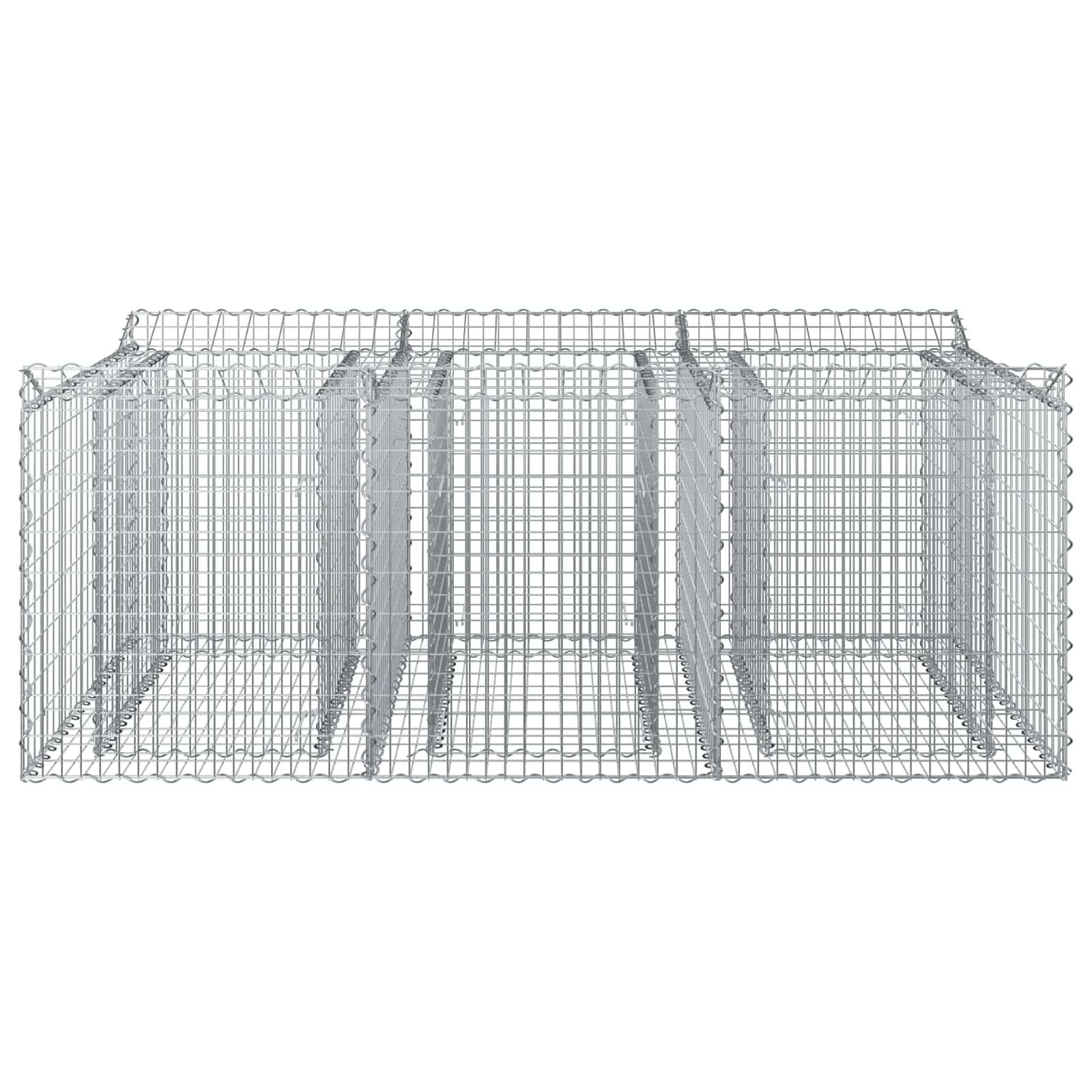 PANGIVO - Lit surélevé gabion Acier galvanisé Argenté 150 x 100 x 60 cm - PANGIVO - Image 6