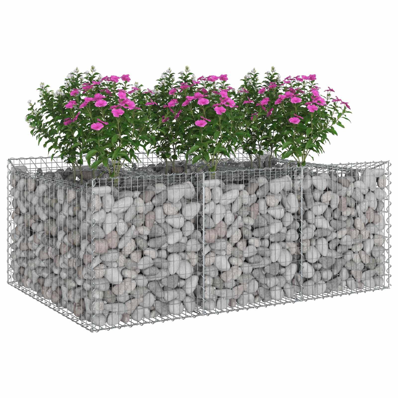 PANGIVO - Lit surélevé gabion Acier galvanisé Argenté 150 x 100 x 60 cm - PANGIVO - Image 3
