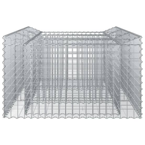 PANGIVO - Lit surélevé gabion Acier galvanisé Argenté 150 x 100 x 60 cm - PANGIVO - Image 7