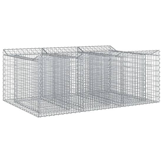 PANGIVO - Lit surélevé gabion Acier galvanisé Argenté 150 x 100 x 60 cm - PANGIVO - Image 2