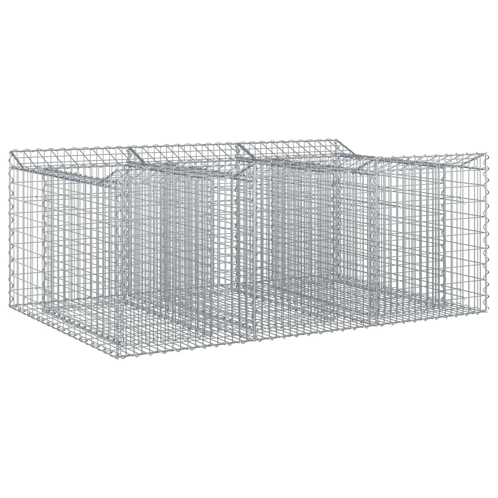 PANGIVO - Lit surélevé gabion Acier galvanisé Argenté 150 x 100 x 60 cm - PANGIVO - Image 2