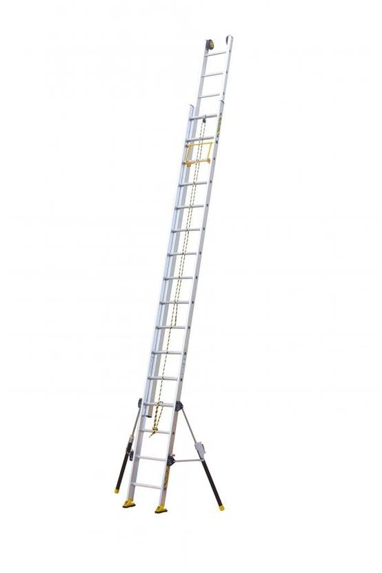 Echelle coulissante 2 à corde C2S 2x16 bx, 4m75/8m10 - Spécial service incendie et secours - Image 1