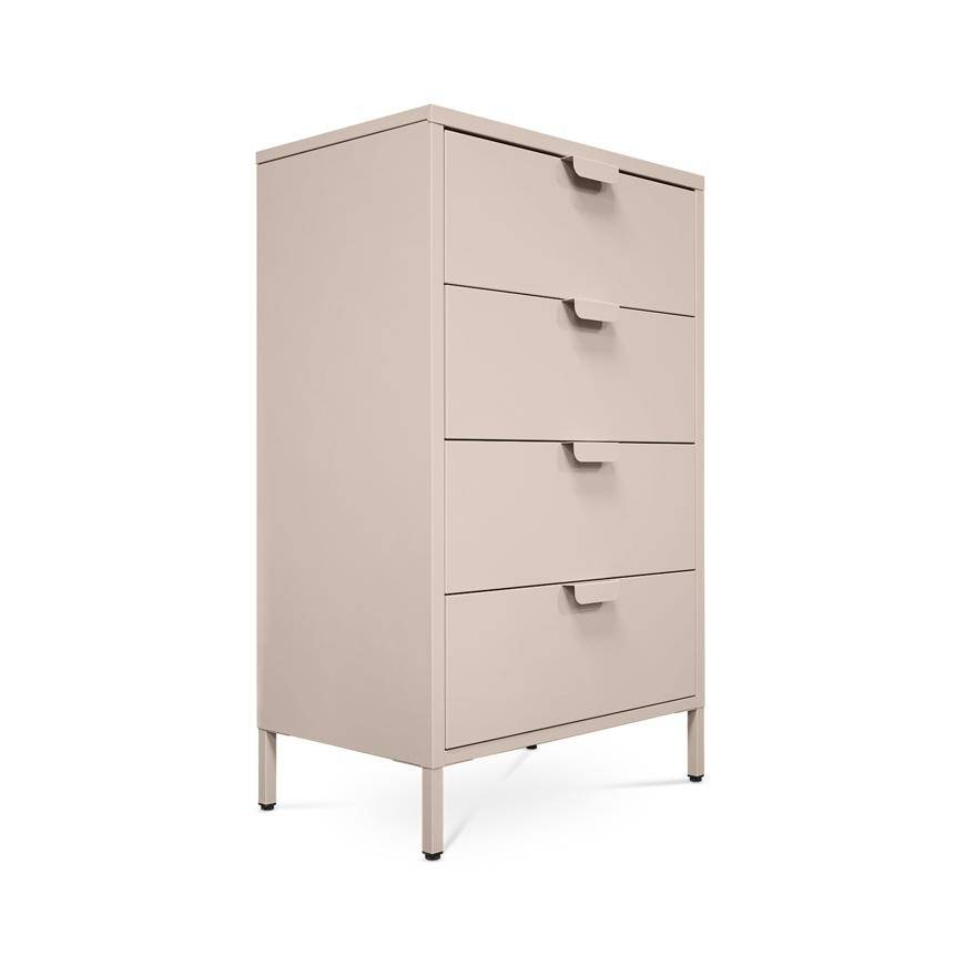 Sicaan Commode industrielle en métal L.60cm 4 tiroirs beige - THEA - Image 7