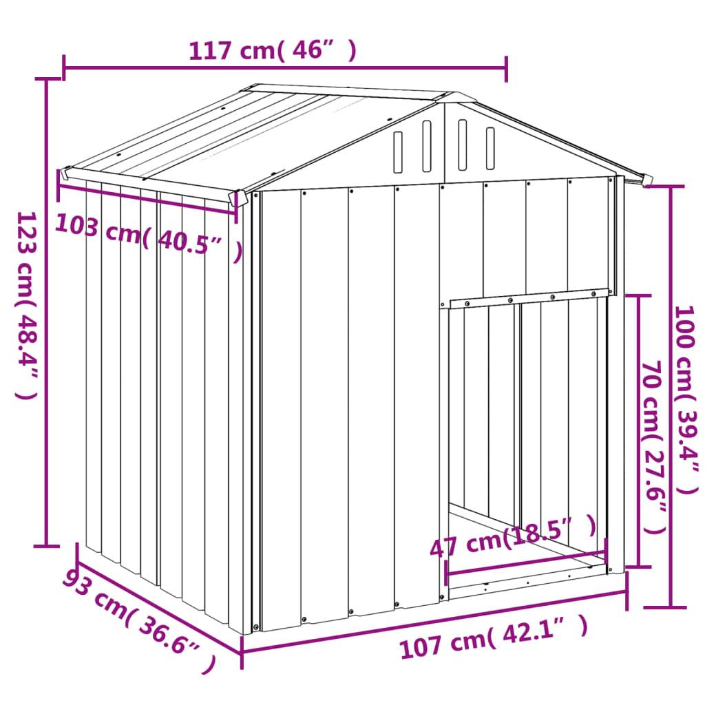 Vidaxl - Niche pour chien avec toit anthracite acier galvanisé vidaXL 172349 - Image 3