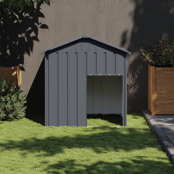 Vidaxl - Niche pour chien avec toit anthracite acier galvanisé vidaXL 172349 - Image 1