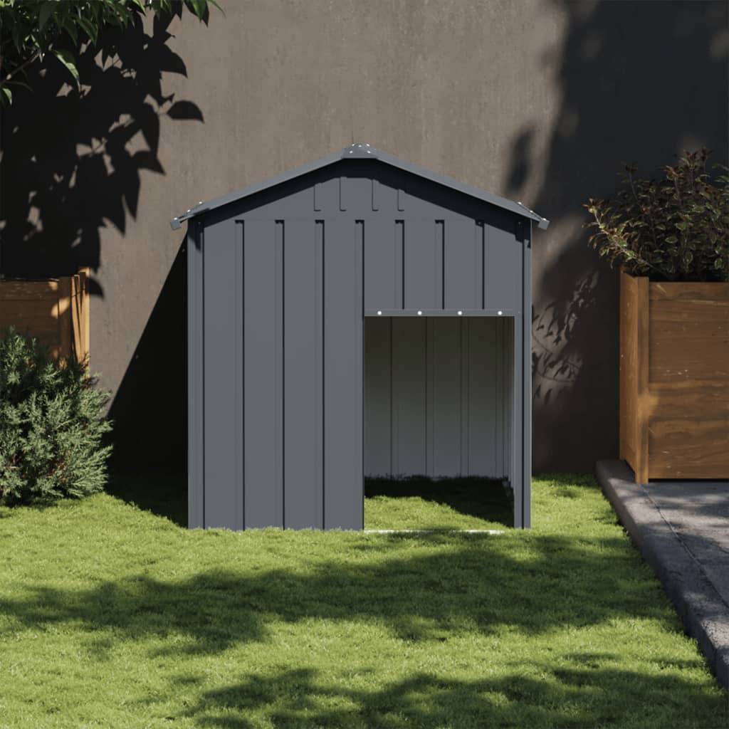 Vidaxl - Niche pour chien avec toit anthracite acier galvanisé vidaXL 172349 - Image 1